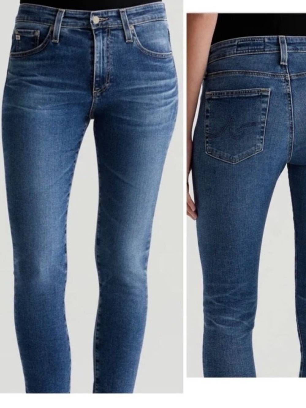 Ag Adriano Goldschmied The Farrah Skinny Ankle Jeans with Modern Stretch SZ 28